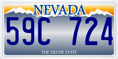 NV license plate 59C724