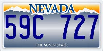 NV license plate 59C727