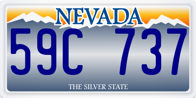NV license plate 59C737