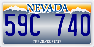 NV license plate 59C740