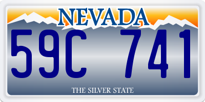 NV license plate 59C741