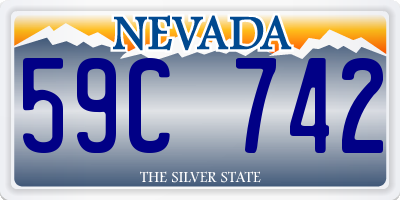 NV license plate 59C742