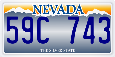 NV license plate 59C743