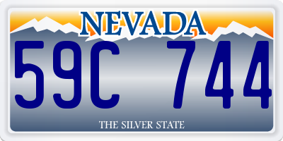 NV license plate 59C744