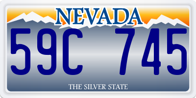 NV license plate 59C745