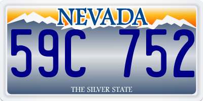 NV license plate 59C752