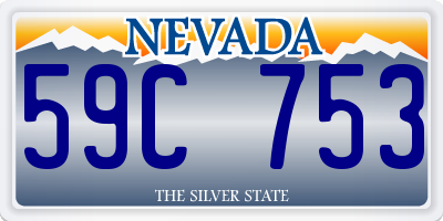 NV license plate 59C753