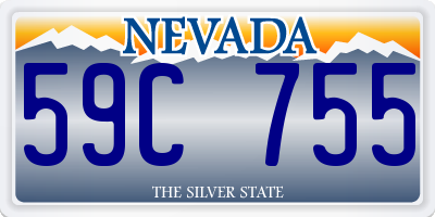 NV license plate 59C755