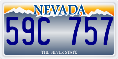 NV license plate 59C757