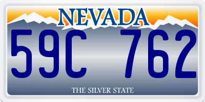 NV license plate 59C762