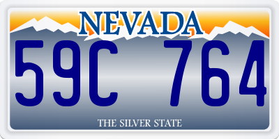 NV license plate 59C764