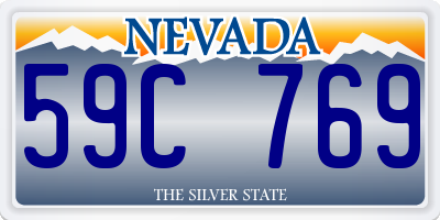 NV license plate 59C769