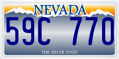 NV license plate 59C770