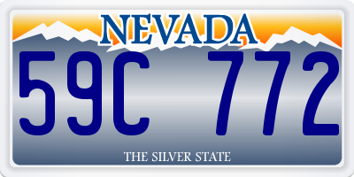 NV license plate 59C772