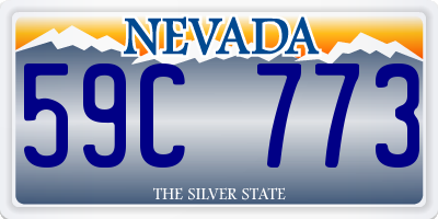 NV license plate 59C773
