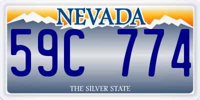 NV license plate 59C774