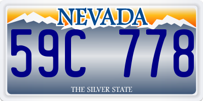 NV license plate 59C778