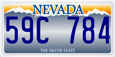 NV license plate 59C784