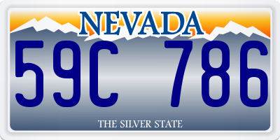 NV license plate 59C786