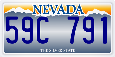 NV license plate 59C791