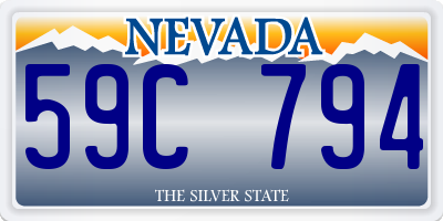 NV license plate 59C794