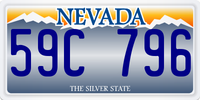 NV license plate 59C796