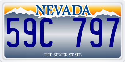 NV license plate 59C797