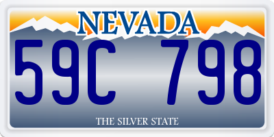 NV license plate 59C798