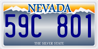 NV license plate 59C801