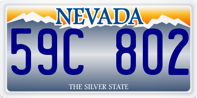 NV license plate 59C802