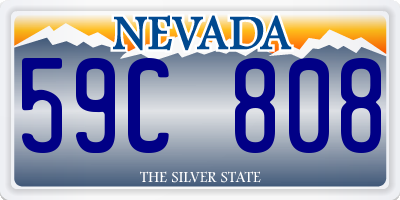 NV license plate 59C808