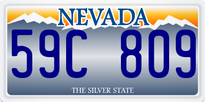 NV license plate 59C809