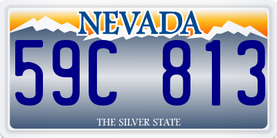 NV license plate 59C813