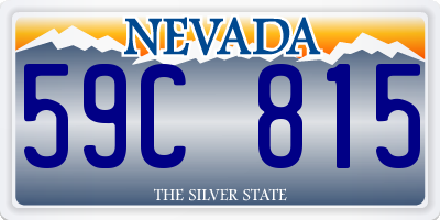 NV license plate 59C815