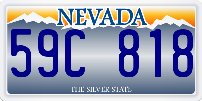 NV license plate 59C818