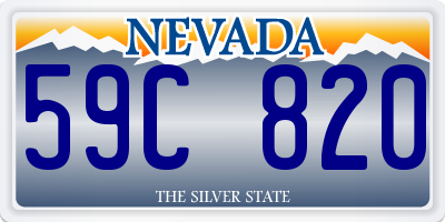NV license plate 59C820