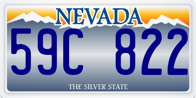 NV license plate 59C822