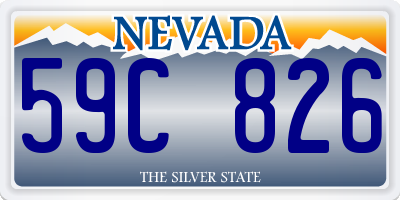 NV license plate 59C826