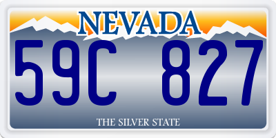 NV license plate 59C827