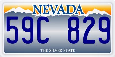 NV license plate 59C829