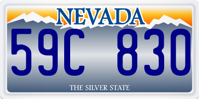 NV license plate 59C830