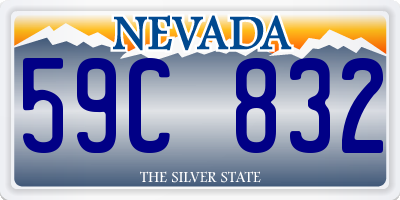 NV license plate 59C832