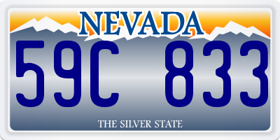 NV license plate 59C833