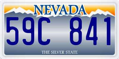 NV license plate 59C841