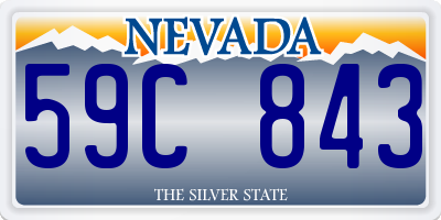 NV license plate 59C843