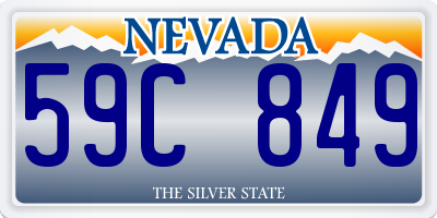 NV license plate 59C849