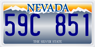 NV license plate 59C851