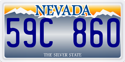 NV license plate 59C860