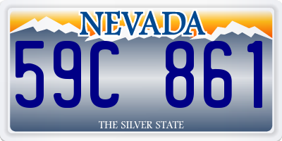 NV license plate 59C861