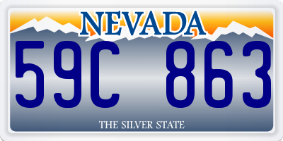 NV license plate 59C863